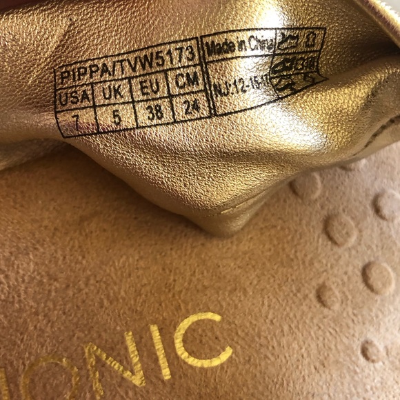 Vionic Pippa Supportive Sandals Champagne Gold 7 - Picture 9 of 10